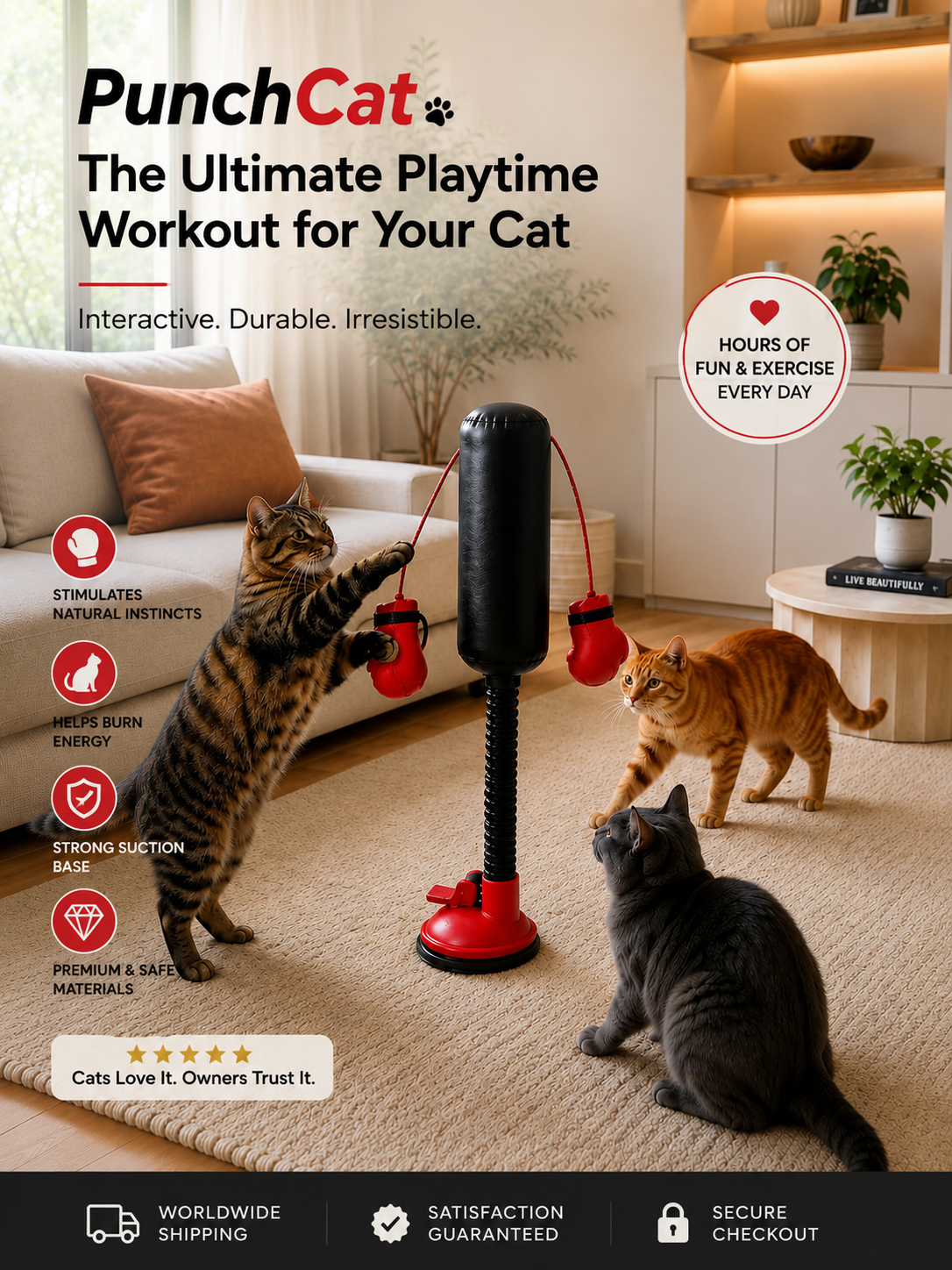 Interactive Cat Boxing Toy